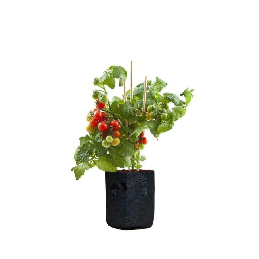 * Viagrow 1 Gal. Breathable Fabric Root Aeration Polypropylene Pot With Handles (10-Pack)