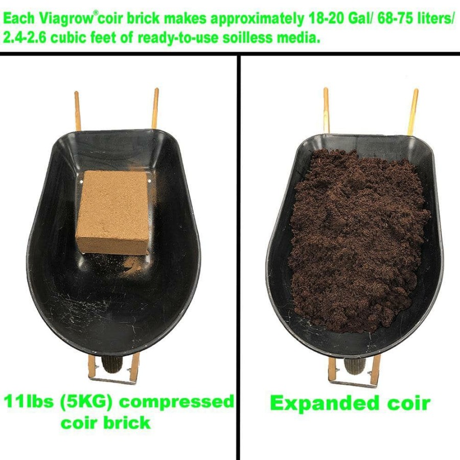 * Viagrow 11 Lbs. (5 Kg) Coconut Coir Block, 100% Organic Coco Coir