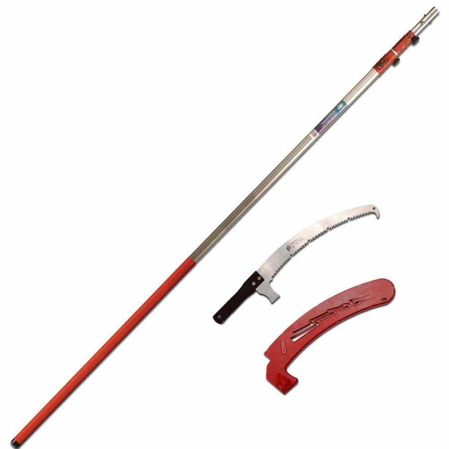 * Barnel Usa 17 In. Curved Fine-Tooth Blade With 7-1/2 Ft. To 19 Ft. Telescoping Pole Saw
