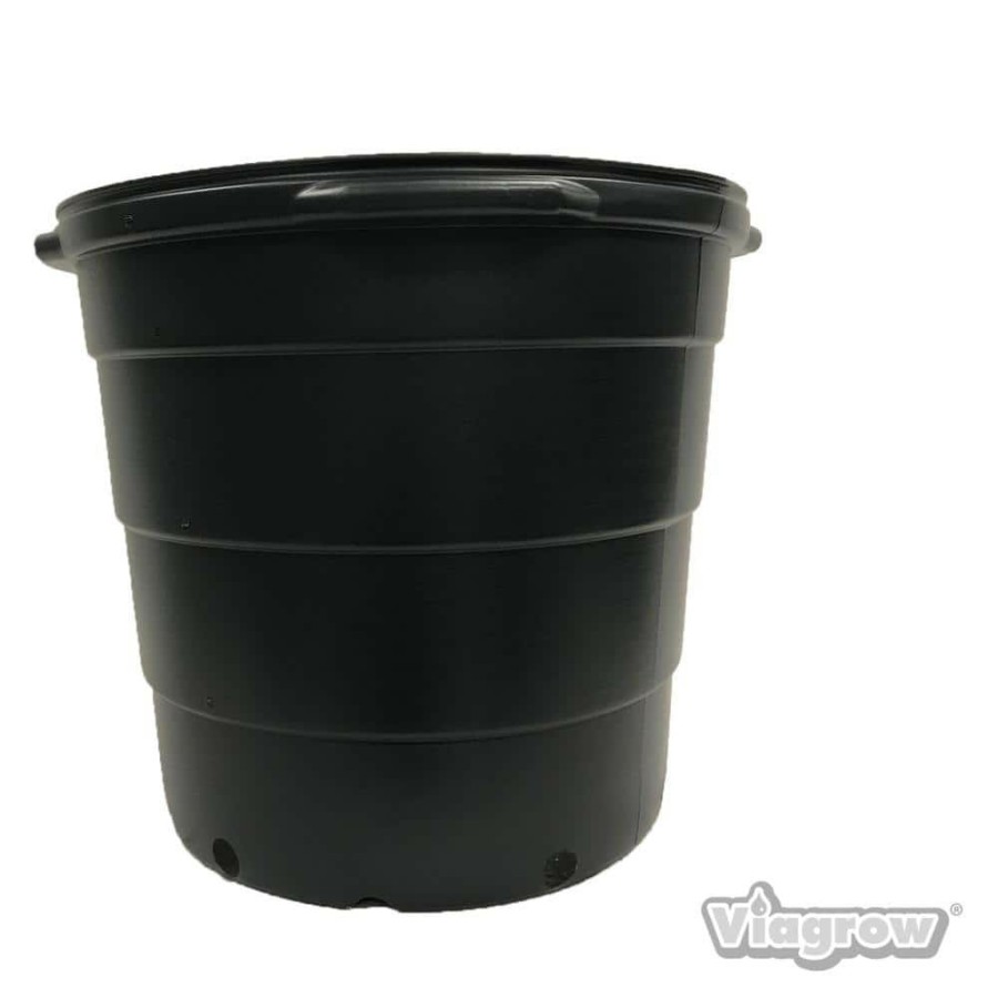 * Viagrow 15 Gal. Plastic Round Nursery Trade Pots (5-Pack)