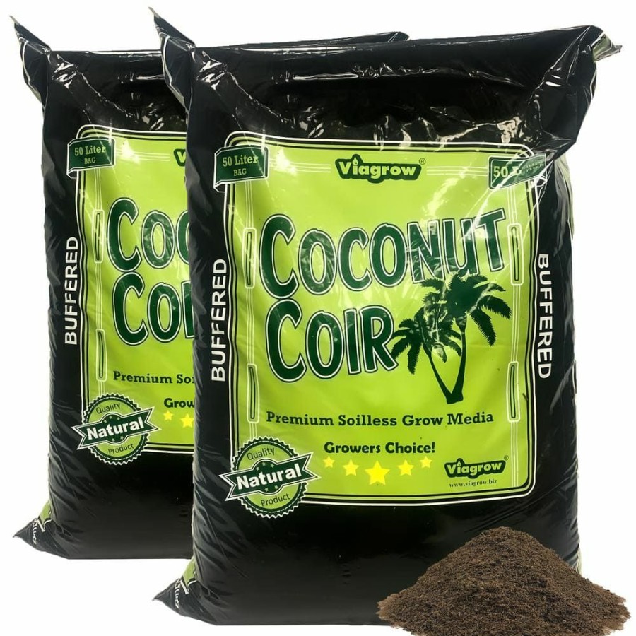 * Viagrow 1.5 Cu. Ft. 50 L/52.8 Qt./13.2 G. Coco Coir Buffered Premium Coconut Growing Medium (2-Pack)
