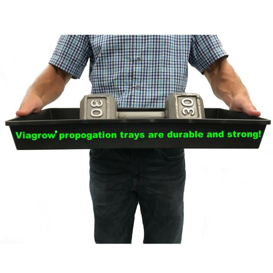 * Viagrow Quad Propagation Kit With Heat Mat, Flat Tray, Flat Insert, Tall Dome, Tray Heat Mat With Thermostat