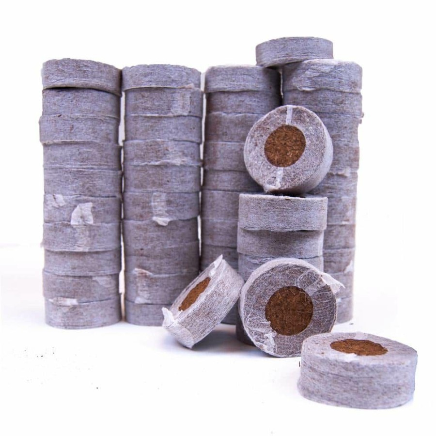 * Viagrow Coco Coir Seed Starter Plugs, Sustainable, Expandable Coco Discs 50Mm/1.96 In. (50-Pack)