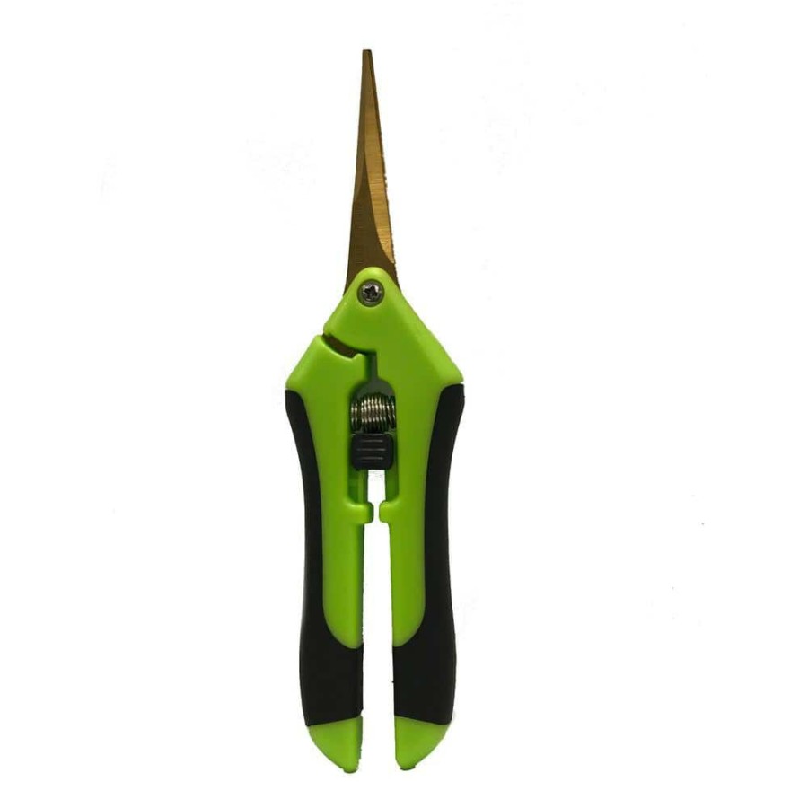 * Viagrow 2 In. Micro Tip Curved Blade Non-Slip Comfort Grip Pruning Shears