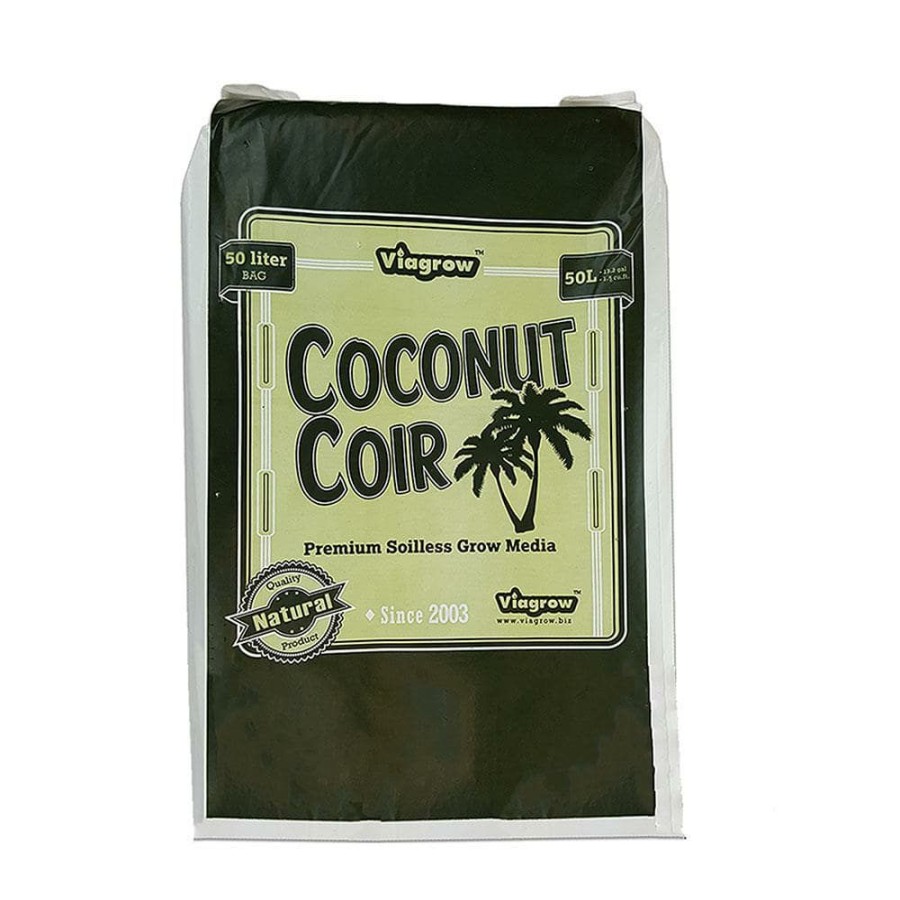 * Viagrow 1.5 Cu. Ft. Coco Coir Fluffed Coconut Pith Fiber Soilless Grow Media Bag