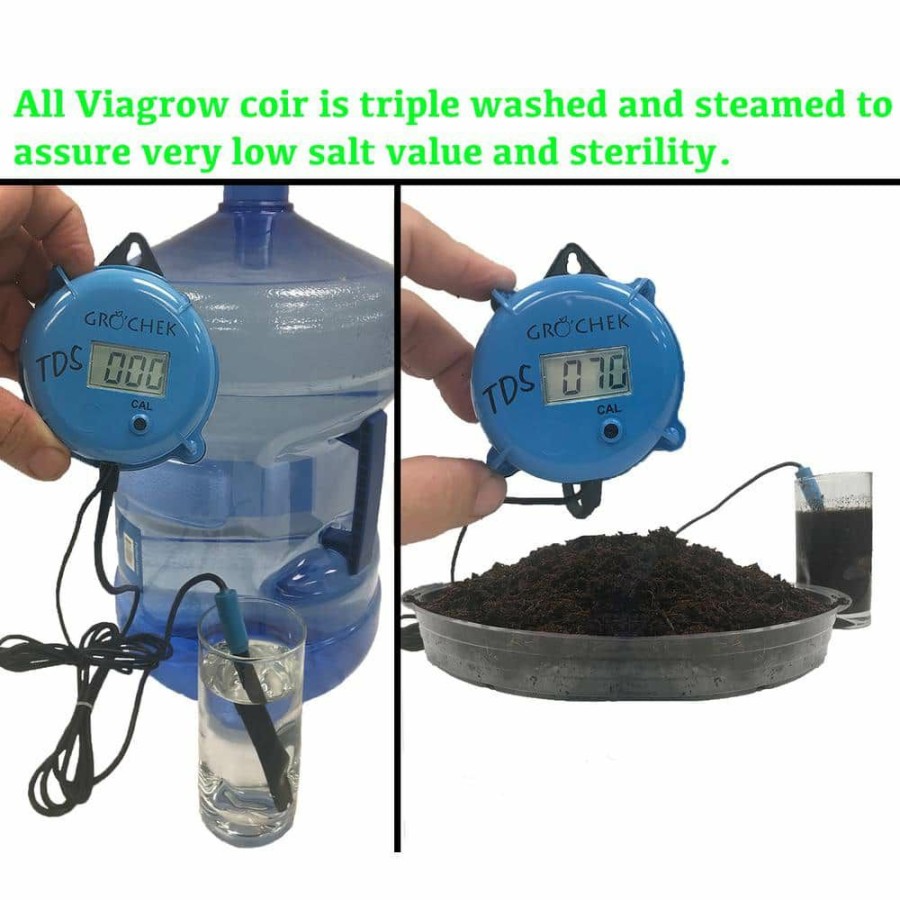 * Viagrow 1.4 Lbs./650G Premium Coco Coir, Soilless Grow Media, Coconut Coir Brick