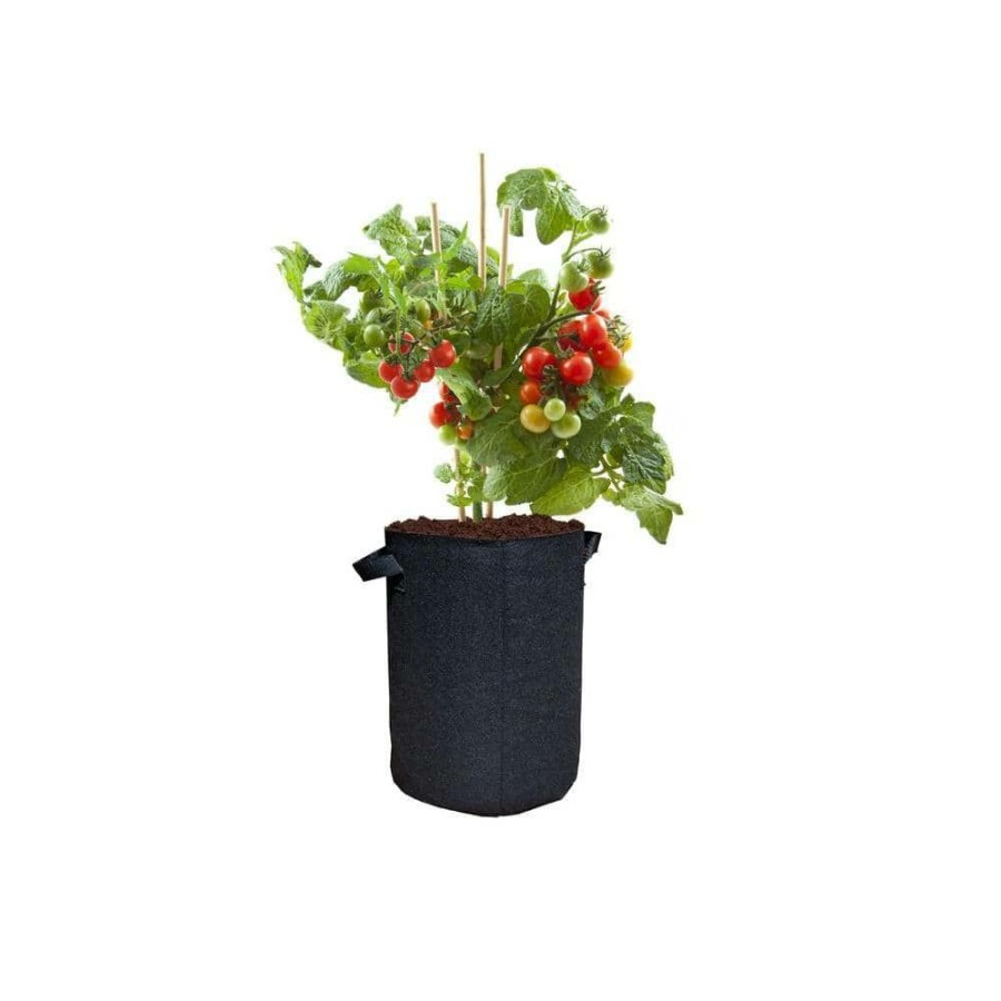 * Viagrow 5 Gal. Breathable Fabric Root Aeration Polypropylene Pot With Handles (5-Pack)