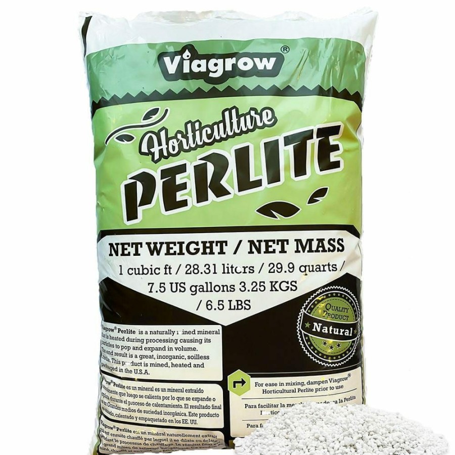 * Viagrow 29 Quarts, 1 Cu. Ft. Organic Perlite Planting Soil Additive And Growing Medium White