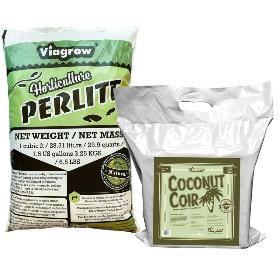 * Viagrow 5 Kg Coir Block With 1 Cubic Ft Horticultural Perlite (Makes 3.4 Cu. Ft./25.4 Gal./101 Qts)