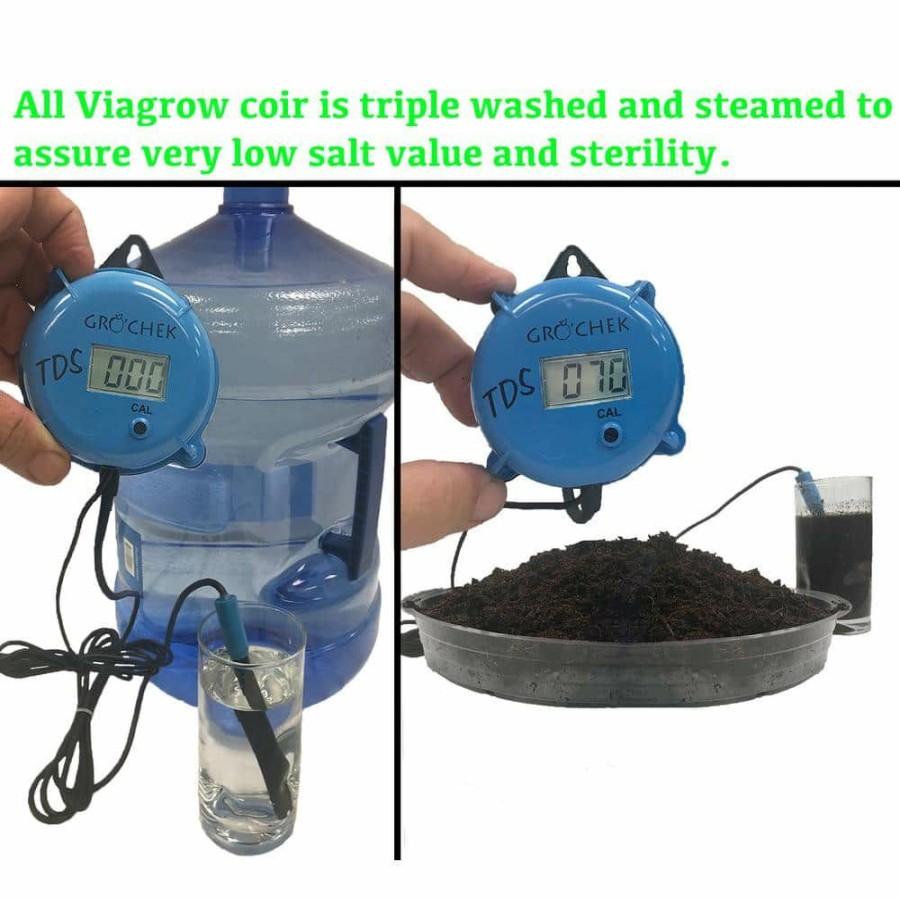 * Viagrow 1.4 Lbs./650G Premium Coco Coir, Soilless Grow Media, Coconut Coir Brick (3-Pack)